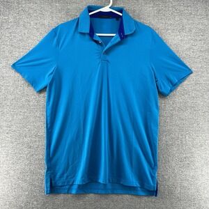 Grayson Polo Golf Shirt Men Size Medium Aqua Blue Casual Short Sleeve